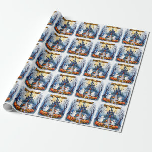 Papier Cadeau Collection Halloween Mignonne Tendances Épouvantab