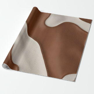 Papier Cadeau Collection Moderne de Luxe en Faux Cuir de Vache É
