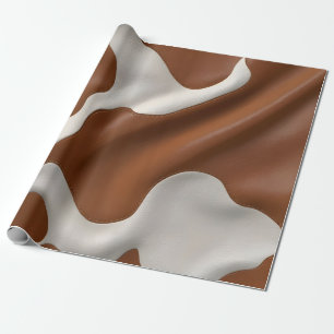 Papier Cadeau Collection Moderne en Faux Cuir de Vache Élégant L