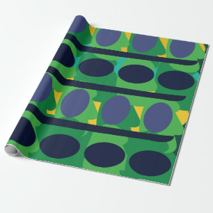 Papier Cadeau Coloré Abstrait moderne géométrique