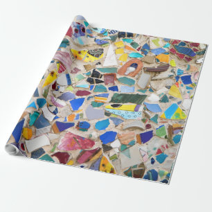 Papier Cadeau Coloré brisé tableau de mur de poterie très inhabi