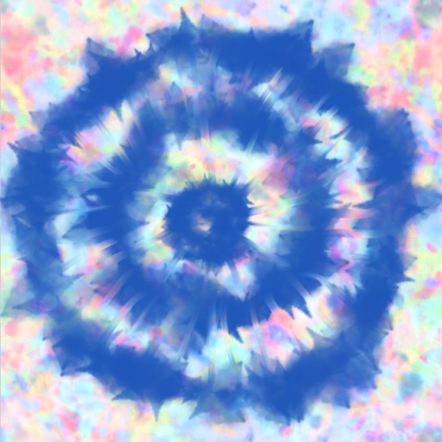 Papier Cadeau Coloré et fleuri (Captivating Tie Dye Blue)