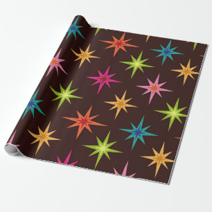Papier Cadeau Coloré Funky Mi-Siècle Débuts Atomique