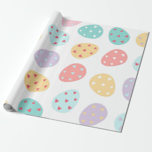 Papier Cadeau Coloré Mignonne OEufs de Pâques Motif