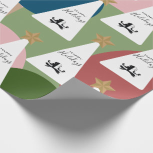 Papier Cadeau Coloré & moderne Business/Entreprise Logo Vacances
