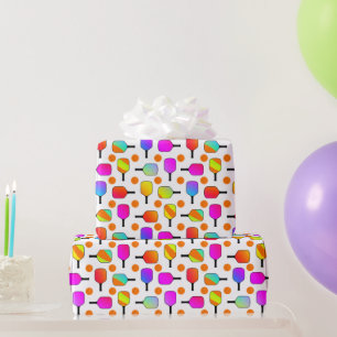 Papier Cadeau Coloré, Pickleball Paddles, Orange Pickleballs