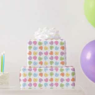 Papier Cadeau Colorée Valentine Candy Coeurs Dessous de verre d