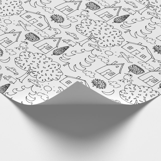 Papier Cadeau Colorez votre propre voisinage (Coin)