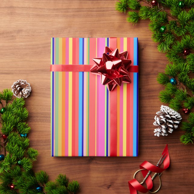 Papier Cadeau Colorful Bright Modern Christmas  (Cadeau de vacances)