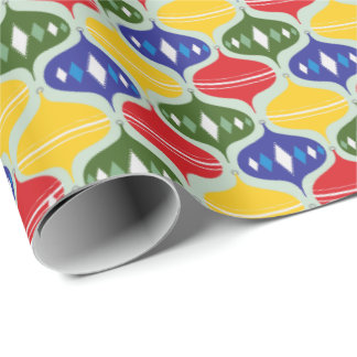 Papier Cadeau Colorful Christmas Bauble Decorative Pattern