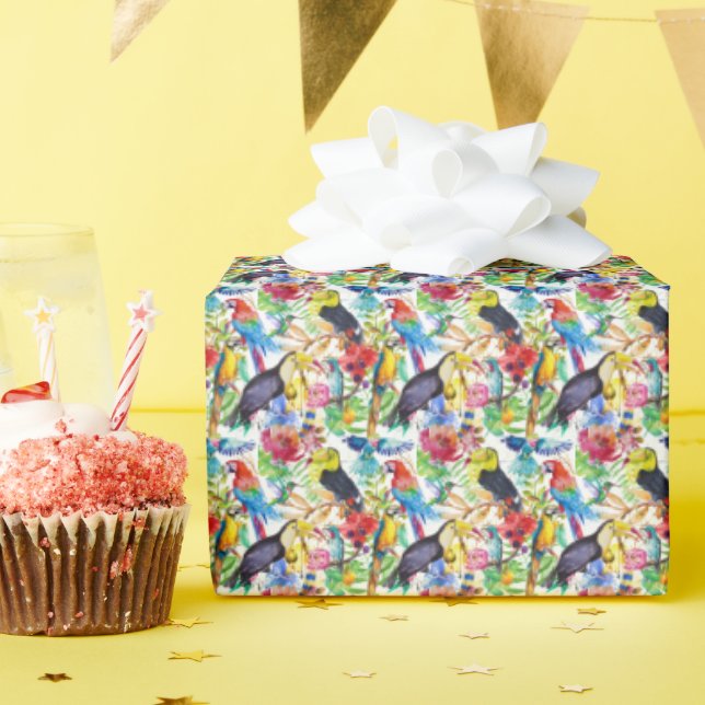 Papier Cadeau Colorful Watercolor (Fête d'anniversaire)