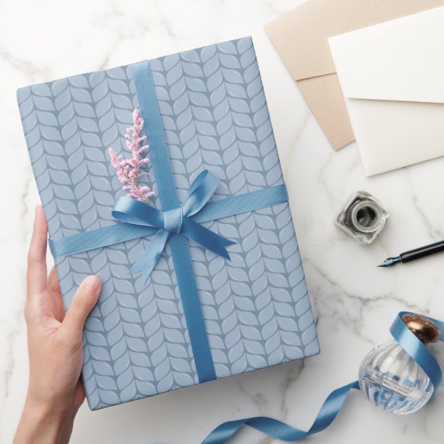 Papier Cadeau Comfy Cozy Knit Sweater Wrapping Paper - Blue (Cadeaux)