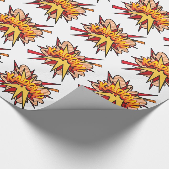 Papier Cadeau Comic Book Pop Art KA-POW (Coin)