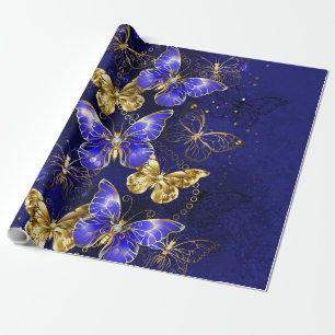 Papier Cadeau Composition avec papillons Sapphire