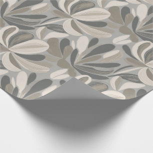 Papier Cadeau Composition florale abstraite à la gouache