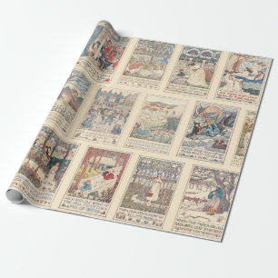 Papier Cadeau Comptines vintages