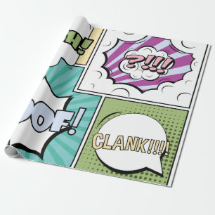 Papier Cadeau concept créatif Abstrait comic pop art style blan