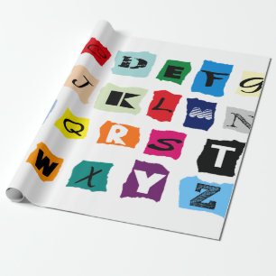 Papier Cadeau conception alphabet britannique sur