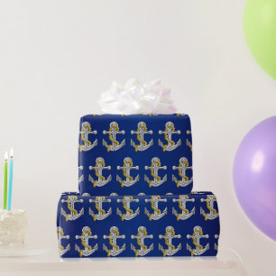 Papier Cadeau Conception d'ancre de toute couleur de fond