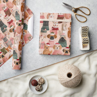 Papier Cadeau conception d'animal charmant