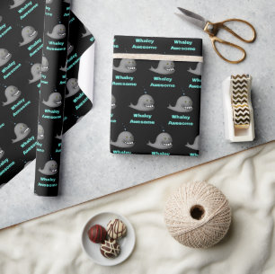 Papier Cadeau Conception de baleine drôle et géniale avec un jeu