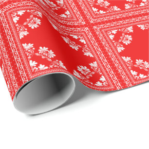Papier Cadeau conception de bandanna rouge