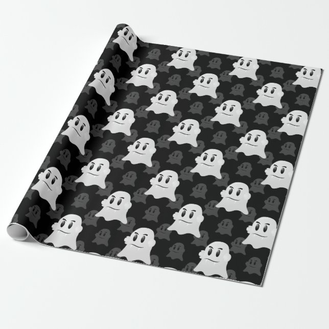 Papier Cadeau Conception de blob Ghost (Déroulé)