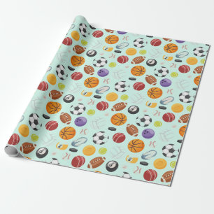 Papier Cadeau Conception de boules de sport