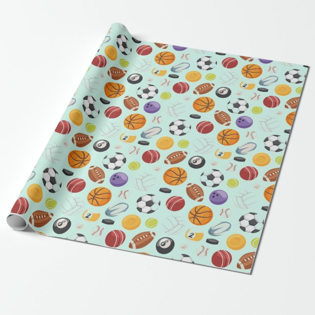 Papier Cadeau Conception de boules de sport (Déroulé)