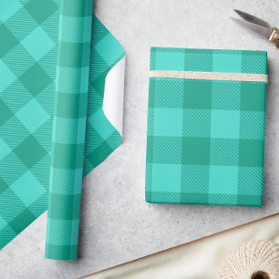 Papier Cadeau Conception de carreaux à carreaux gingembre sarcel
