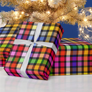 Papier Cadeau Conception de carreaux tartan à carreaux en twill