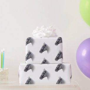 Papier Cadeau Conception de cheval sur fond de n'importe quelle