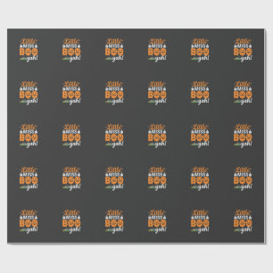 Papier Cadeau Conception de citrouille Little Miss Boo Yah Hallo