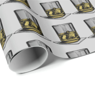 Papier Cadeau Conception de cocktails et de serviettes