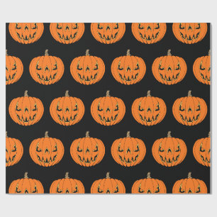 Papier Cadeau Conception de Halloween de citrouille effrayante J