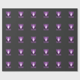 Papier Cadeau Conception de Halloween pour filles comme des sorc