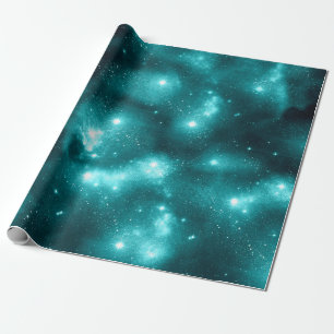 Papier Cadeau Conception de la série Galaxie sarcelle 3