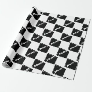 Papier Cadeau Conception de mot de "Bruh"