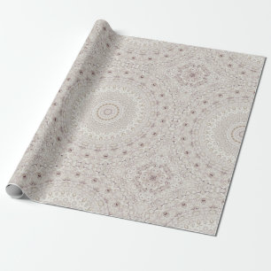 Papier Cadeau Conception de motif mandala beige et taupe
