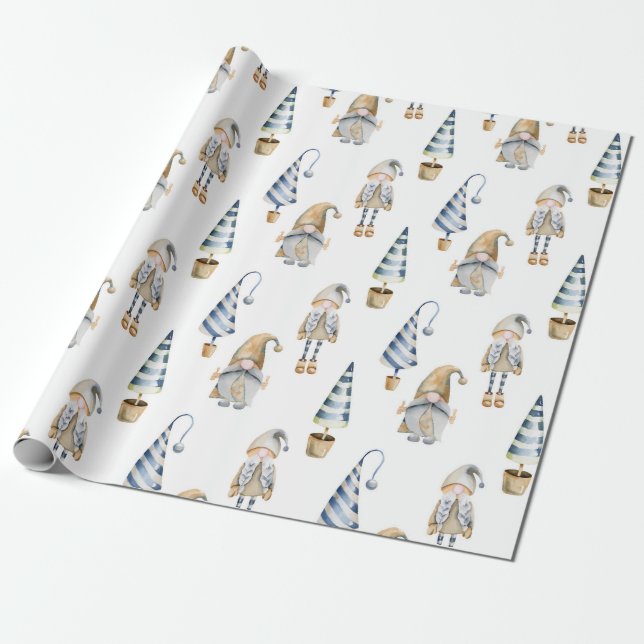 Papier Cadeau Conception de Noël endormie (Déroulé)