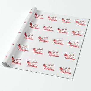 Papier Cadeau Conception de Noël et rennes