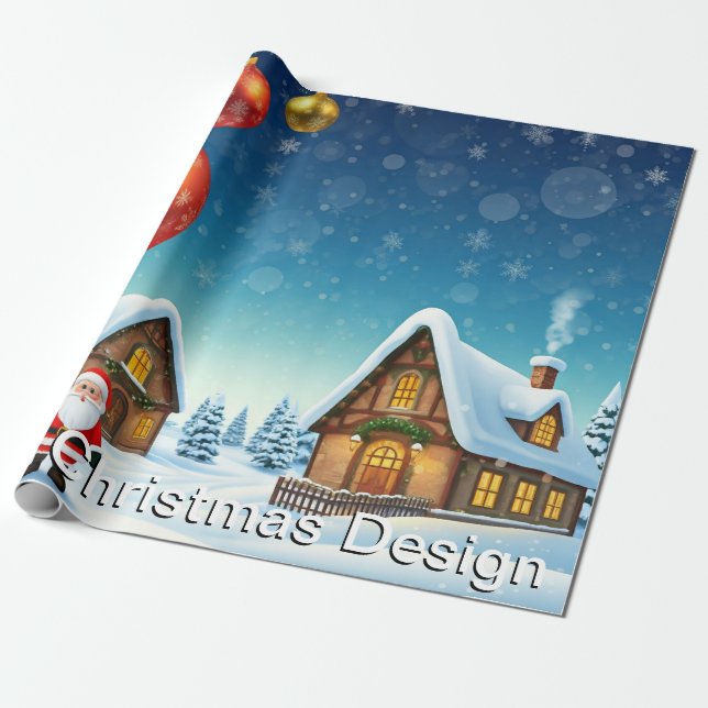 Papier Cadeau Conception de Noël joueuse (Déroulé)