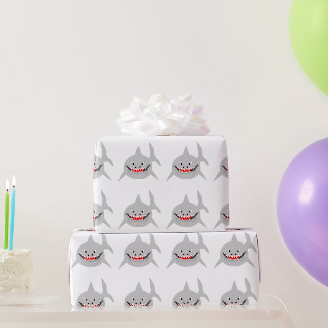 Papier Cadeau Conception de requins (Cadeaux de fête)
