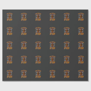Papier Cadeau Conception de sorcière de Halloween de pompier