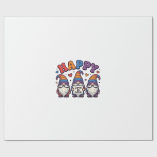 Papier Cadeau Conception de t-shirt arc-en-ciel Gnome du mois de