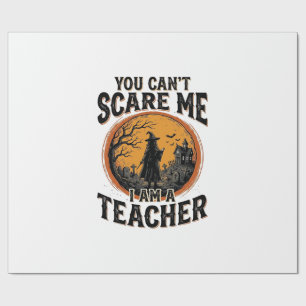 Papier Cadeau Conception de T-shirt d'école effrayant de profess