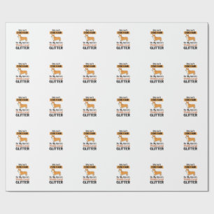 Papier Cadeau Conception de T-Shirt Welsh Corgi Pailleté Amoureu