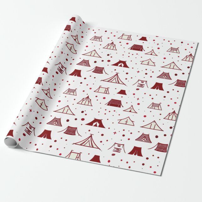 Papier Cadeau Conception de test minimal rouge (Déroulé)