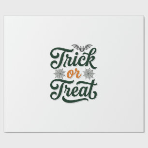 Papier Cadeau Conception de typographie Halloween Trick Or Treat