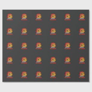Papier Cadeau Conception de vecteur de toile d'araignée Hallowee